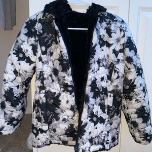 Cute reversible justice brand waterproof jacket